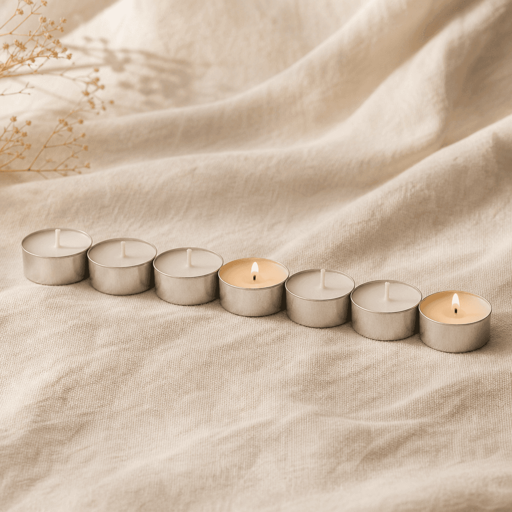 Tealights — manufactured in our EU factories.